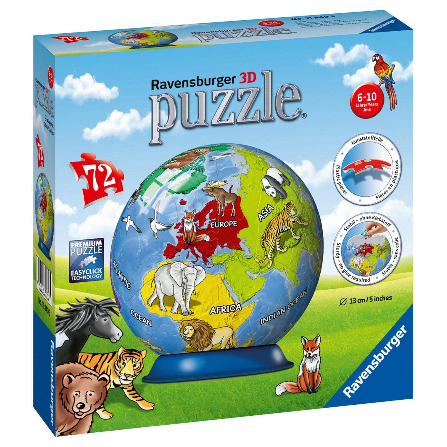 Пазл 3D Ravensburger Земной шар 72элемента 11840 - фото 2