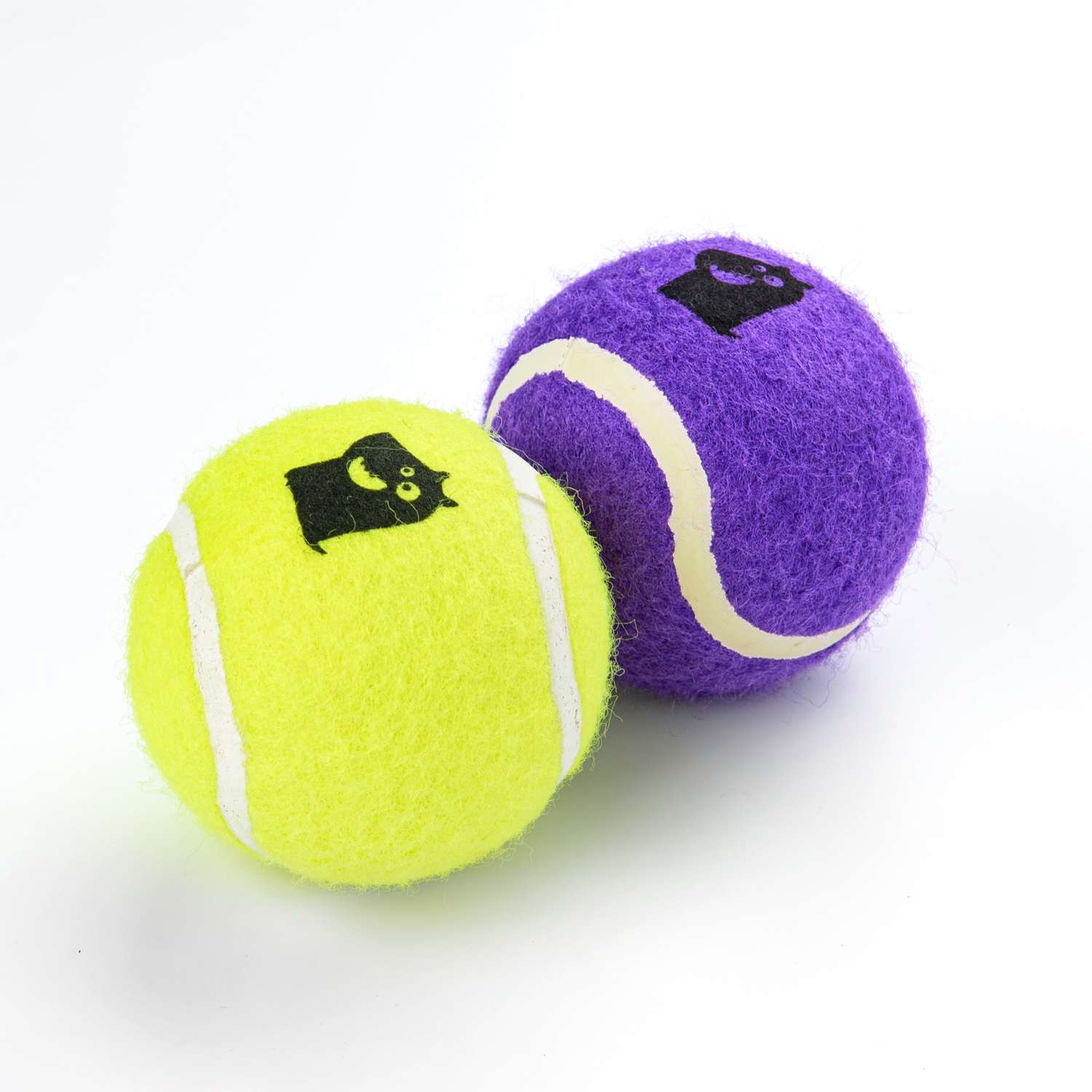 Игрушка для собак Mr.Kranch Теннисный мяч средний 6.3см 2шт Желтый-Фиолетовый - фото 1