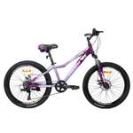 Велосипед подростковый Heam FOX 24 Girl Серый/Фиолетовый