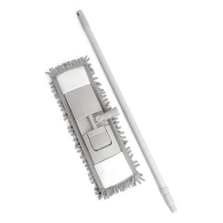Швабра DeNASTIA с телескопической ручкой 70-130 см и насадкой серый L000029