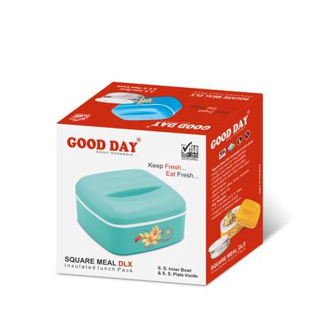 Термо-ланчбокс GOOD DAY Square Dlx Gr зеленый