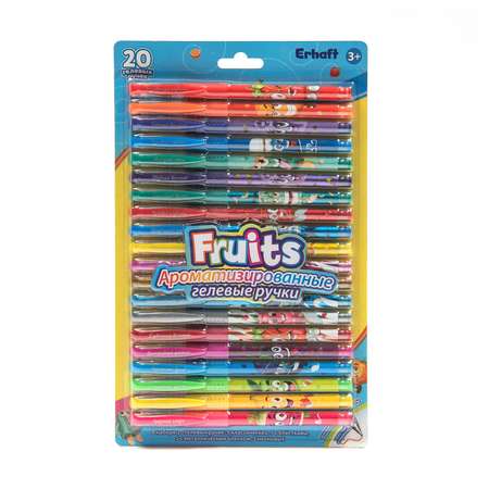 Ручки гелевые Erhaft Fruits ароматизированные 20цветов 21032
