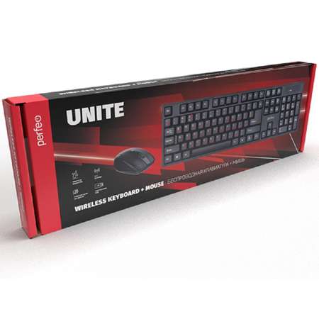 Беспроводная клавиатура и мышь Perfeo UNITE USB