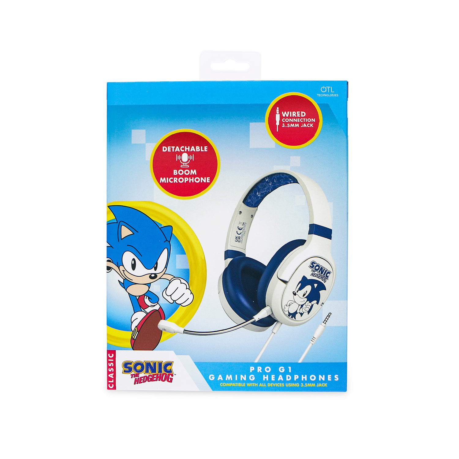 Проводная гарнитура OTL Technologies PRO G1 Gaming Sonic the Hedgehog белая - фото 11