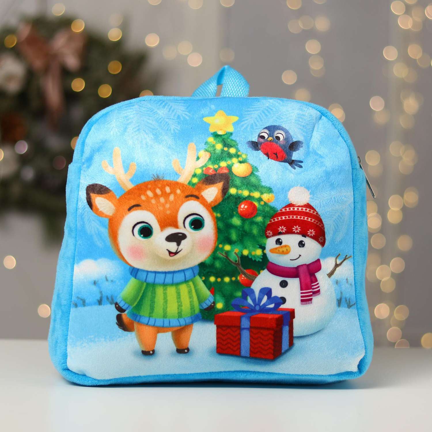Рюкзак Milo Toys детский «Олень и снеговик» 27х29 см - фото 4