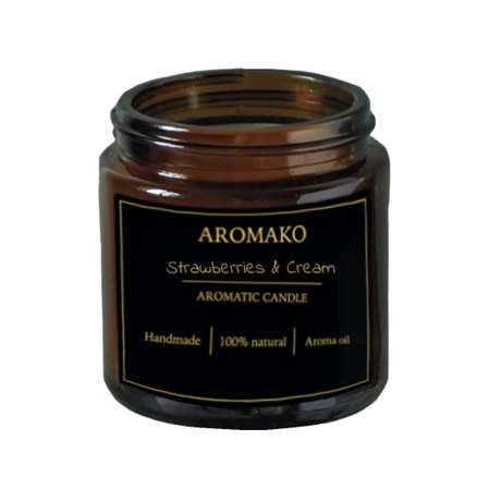 Ароматическая свеча AromaKo Strawberries Cream 250 гр