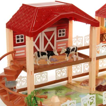 Кукольный домик Veld Co Ферма со светом батарейки в комплекте