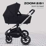 Коляска детская универсальная MOWbaby ZOOMPU (2в1) RA086 Silver Black