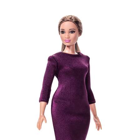 Платье одежда для кукол Barbie Пышка VIANA фиолетовый и черный