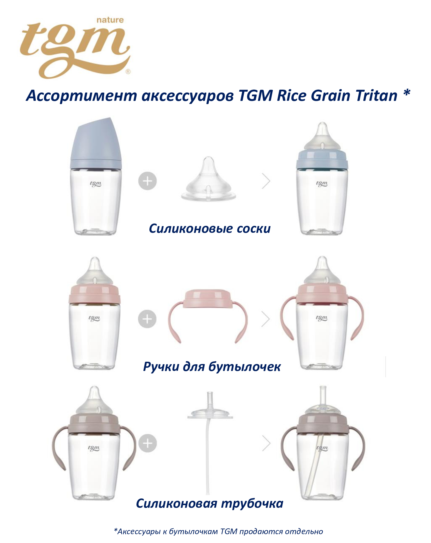 Бутылочка для кормления TGM The Good Mother Rice Grain Tritan антиколиковая 160 мл cotton blue - фото 12