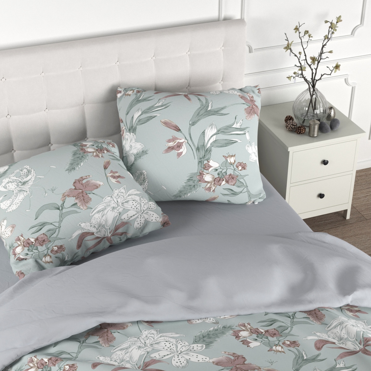 Комплект постельного белья для SNOFF Манга 1.5-спальный сатин - фото 1