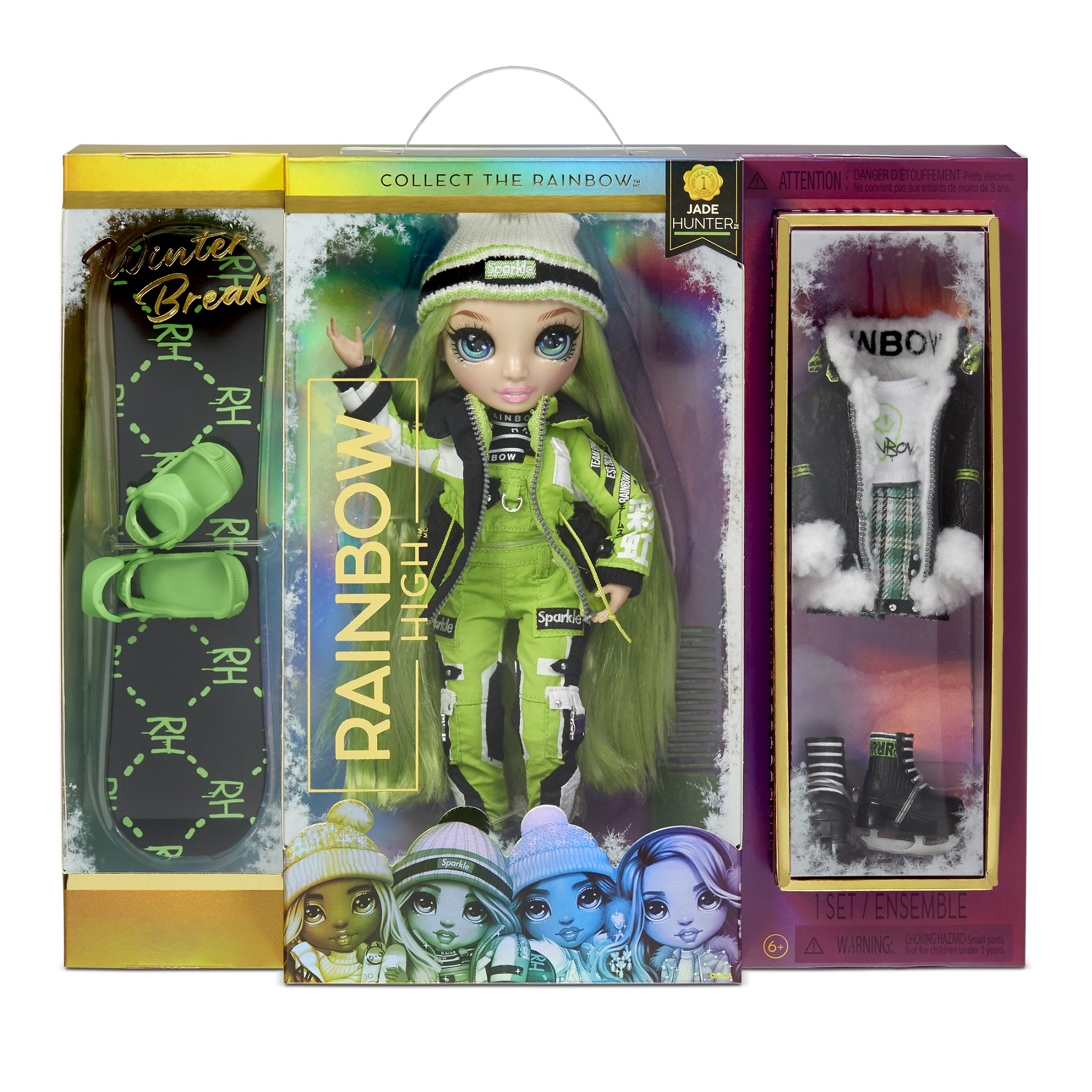 Кукла Rainbow High Winter Break Fashion Doll- Jade Hunter Green купить по  цене 6853 ₽ в интернет-магазине Детский мир