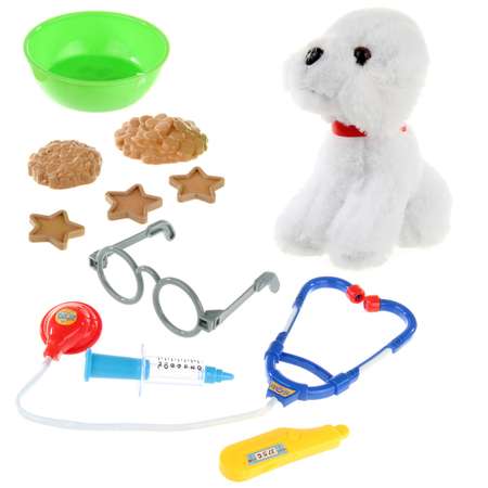 Набор доктора Ветеринар Veld Co с мягкой игрушкой собакой Пудель 11 предметов