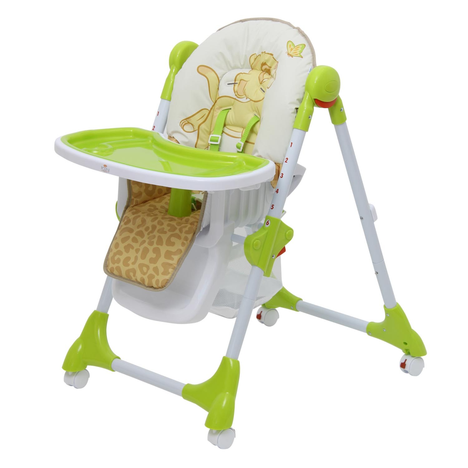 Стульчик для кормления Polini kids Disney baby 470 Король Лев Зеленый - фото 6