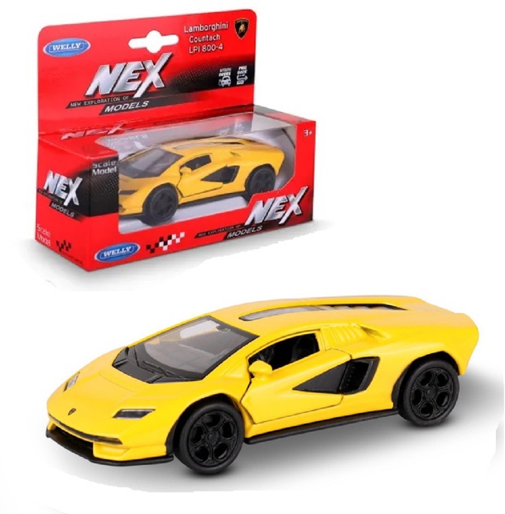 Автомобиль Welly Lamborghini 1:38 инерционный желтый 43818W-Y - фото 1