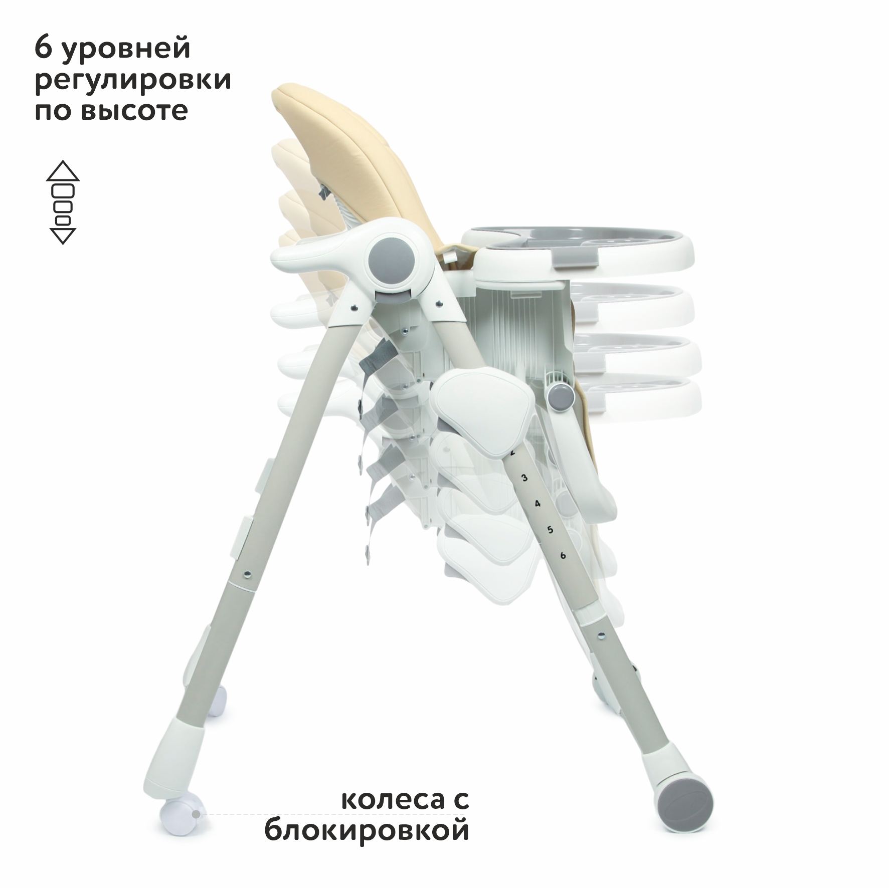 Стульчик Babyton Multiset Beige - фото 3