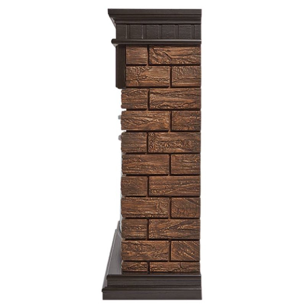 Портал Firelight Bricks Wood 30 камень коричневый - шпон темный дуб - фото 3