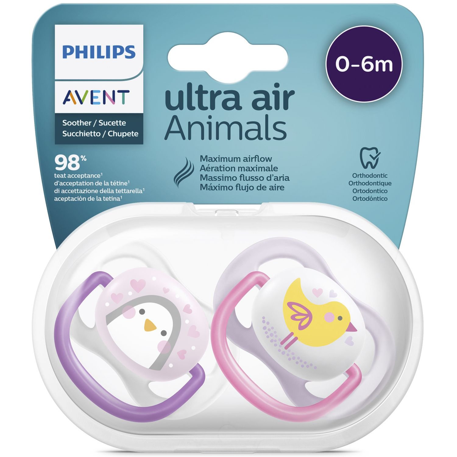 Пустышка Philips Avent Ultra Air с 0 до 6месяцев 2шт SCF080/06 - фото 13