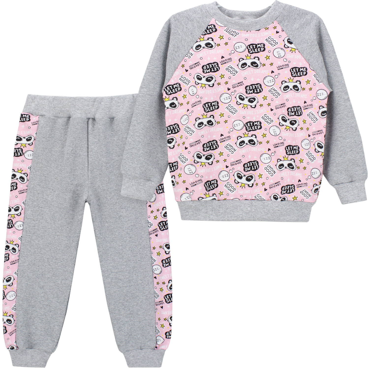 Костюм Babycollection ЦБ-00030350серый светло-розовый - фото 4