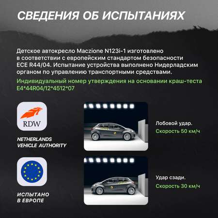 Детское автокресло Nuovita Maczione N123i-1 Чёрный