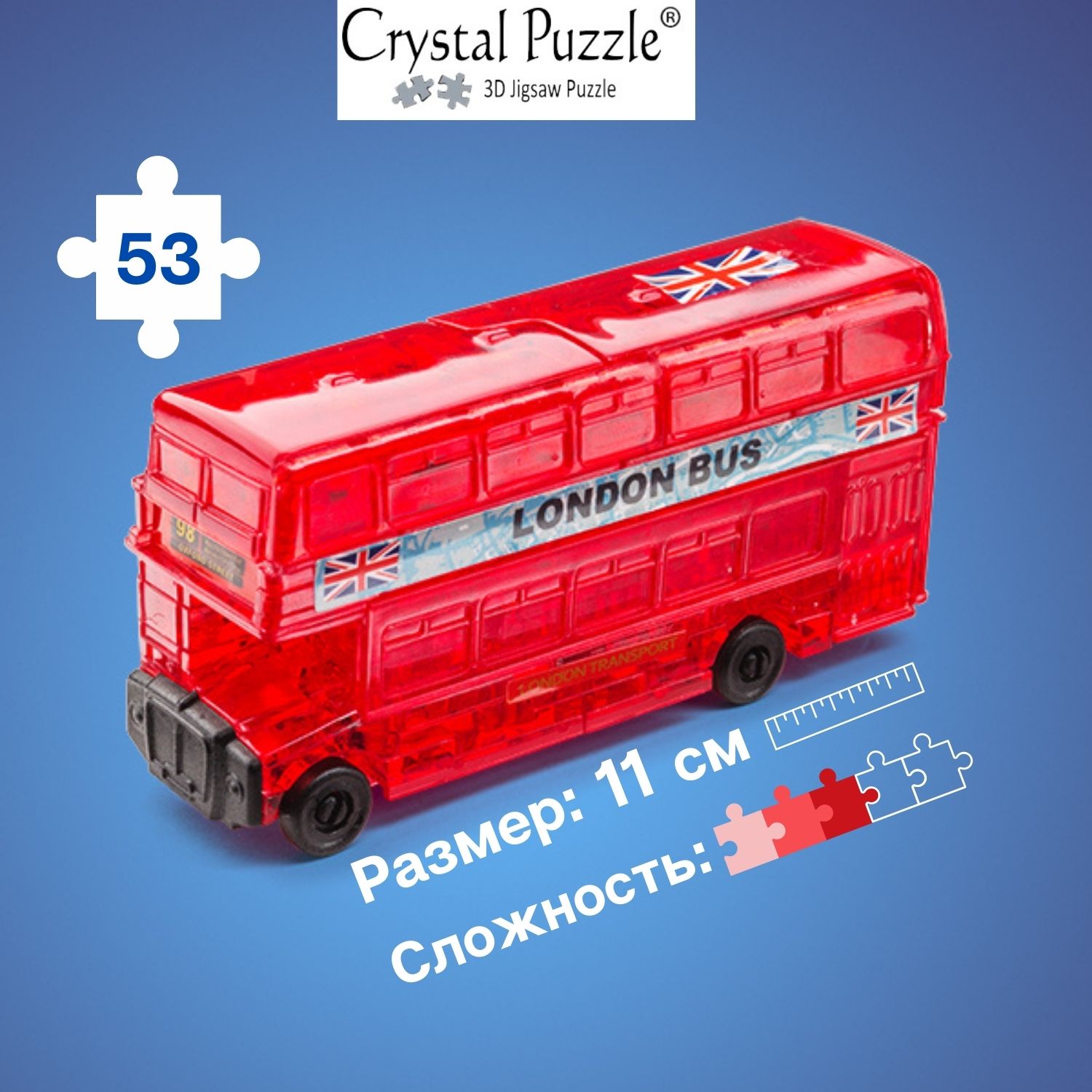 CRYSTAL PUZZLE 3D Пазл Лондонский автобус