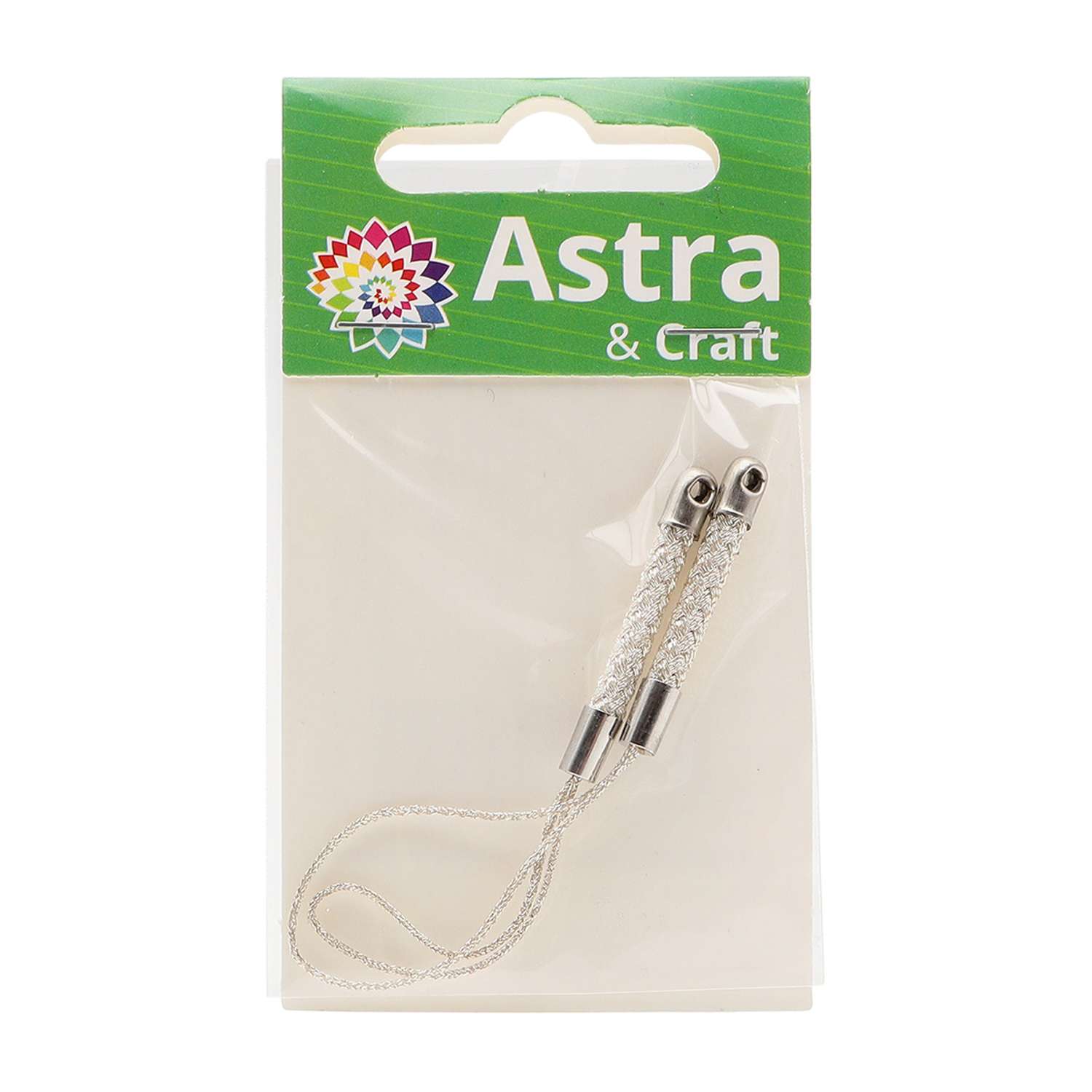 Шнур Astra Craft металлизированный прочный для брелков и изготовления украшений 2 шт серебристый - фото 3