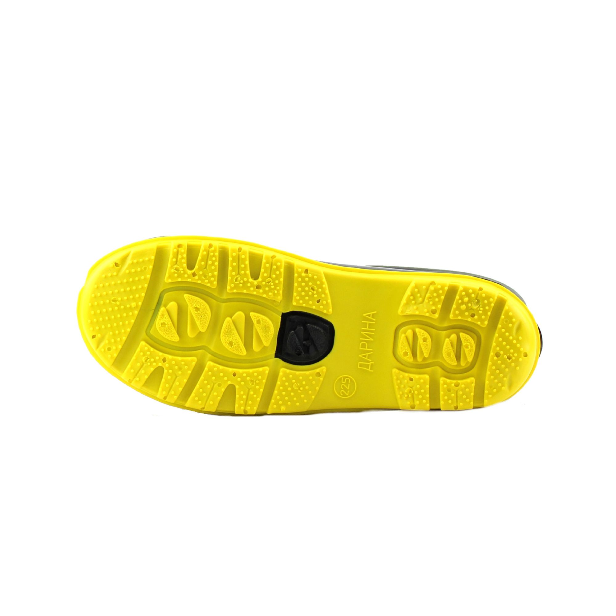 Резиновые сапоги Дарина Д14 черный +желтый - фото 6