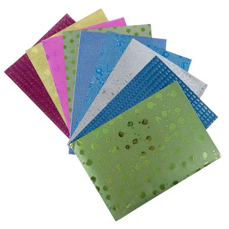 Бумага Calligrata цветная формат А4 10 листов 10 цветов самоклеящаяся с рисунком плотность