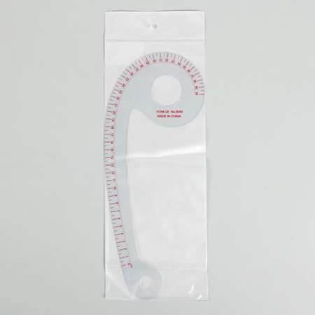 Лекало портновское Арт Узор метрическое для шитья изготовления игрушек конструирования выкройки Запятая 31.5х11.5 см