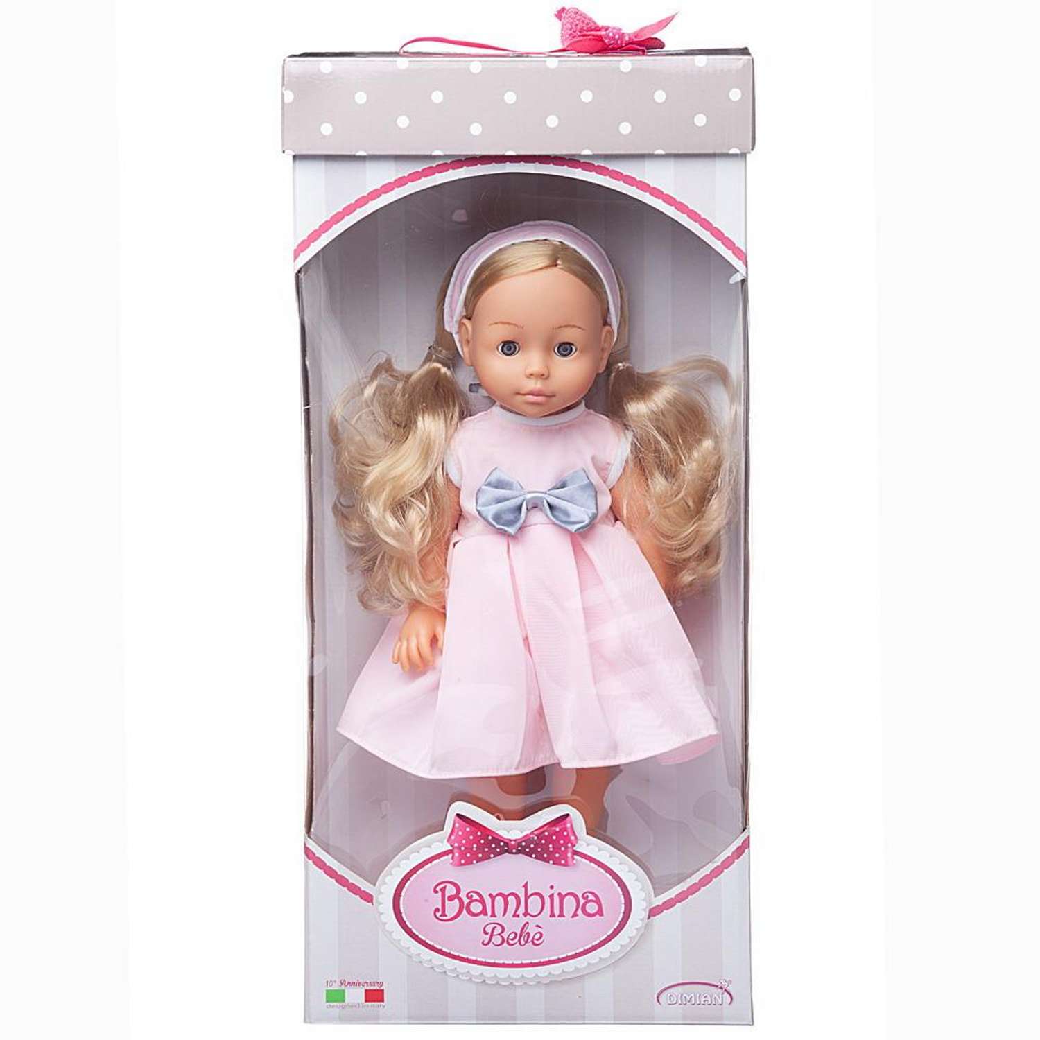 Кукла DIMIAN Bambolina boutique 40 см розовое платье BD1600-M37/розовое - фото 1