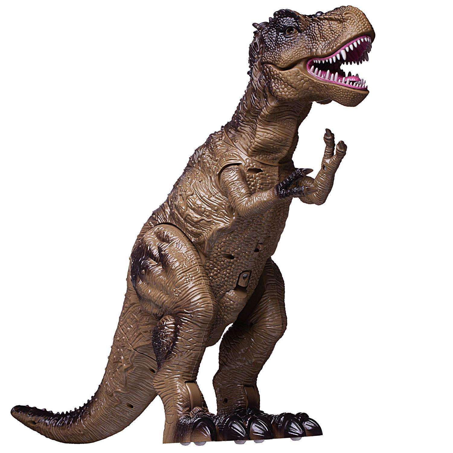Динозавр Junfa Тиранозавр Рекс зеленый пускает пар звук свет радиоуправление - фото 5