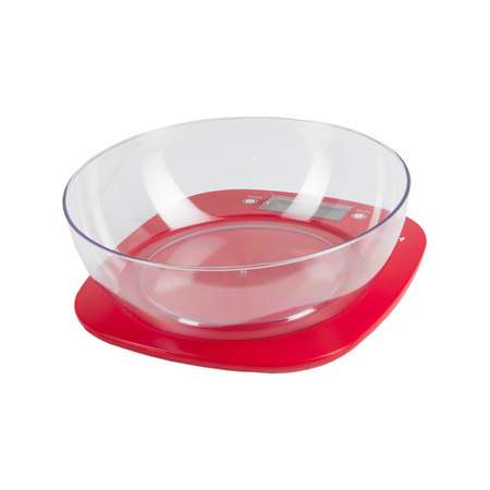 Весы кухонные электронные Magio со съемной чашей красные