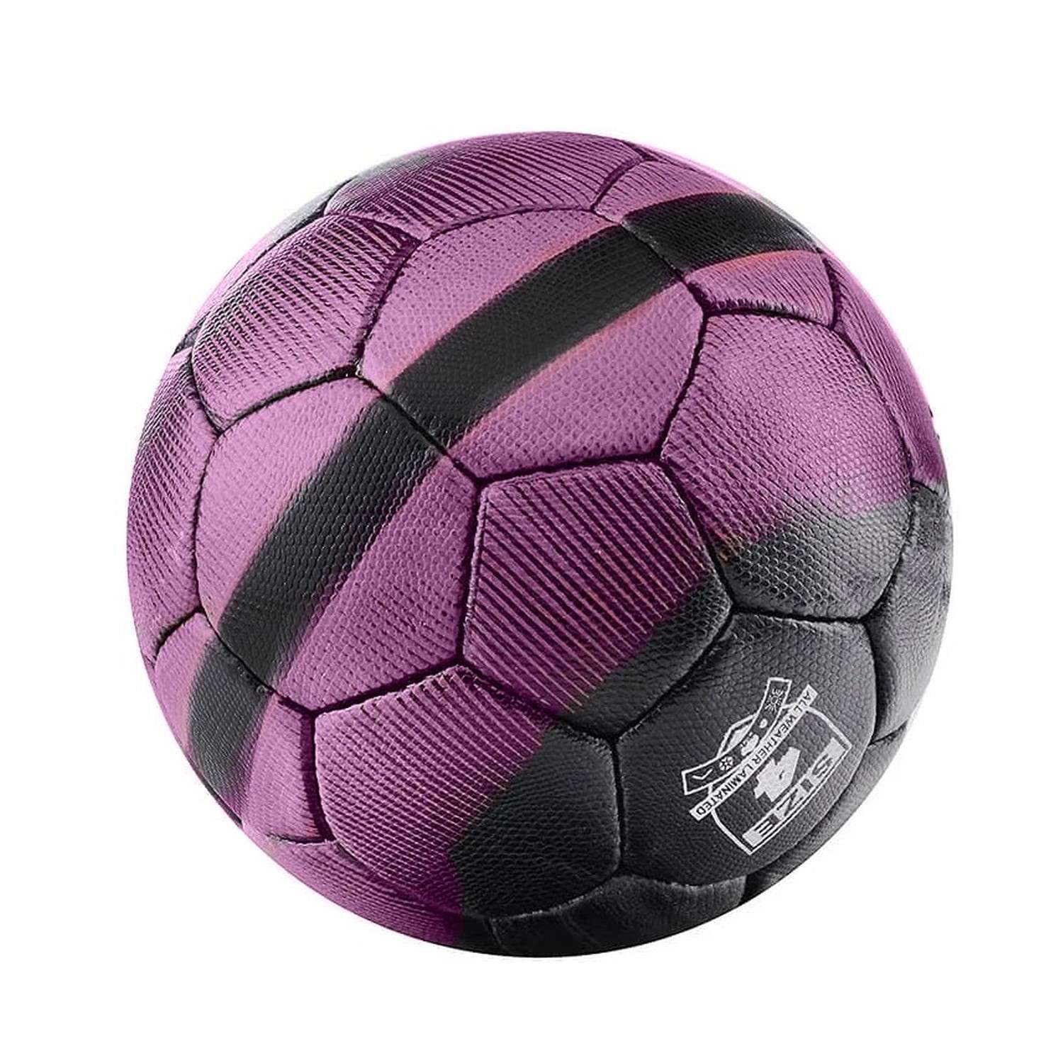 Футбольный мяч Uniglodis 32 панели размер 4 черно-сиреневый - фото 1