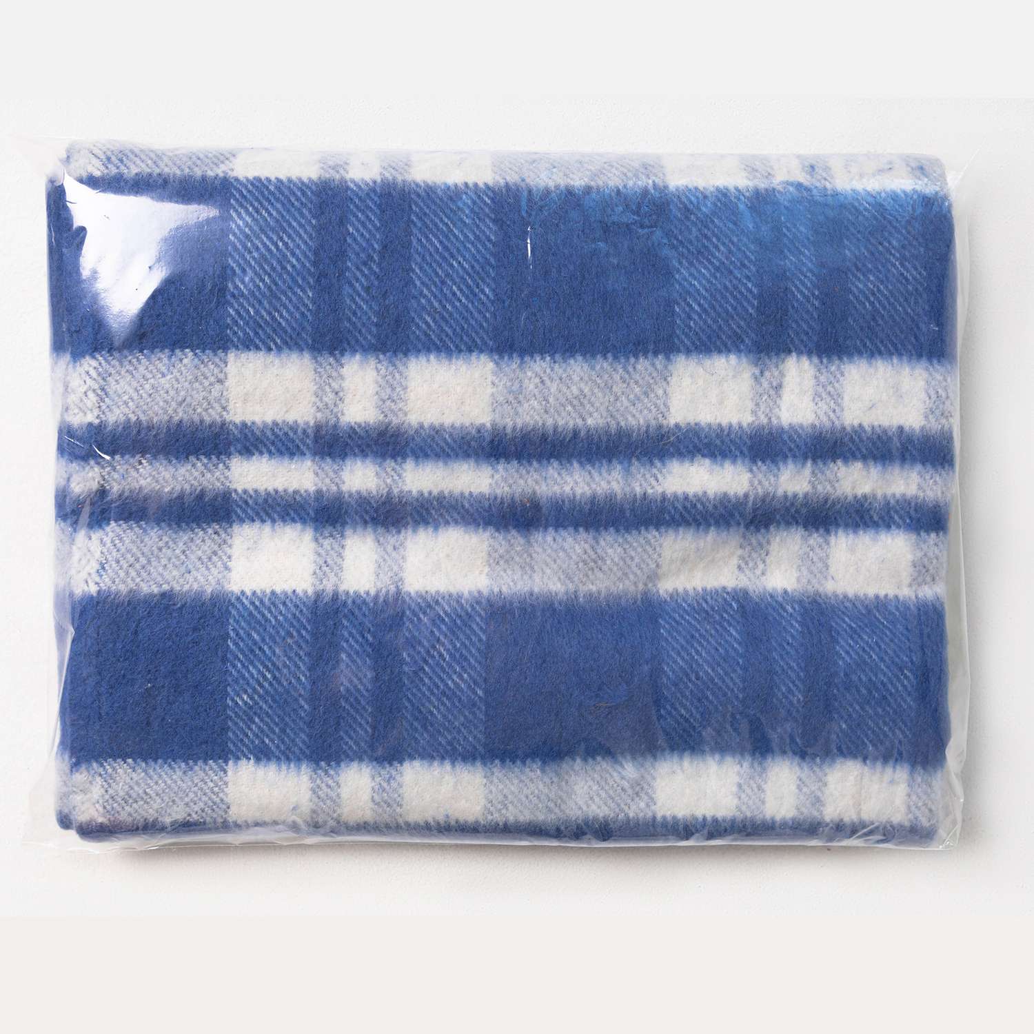 Одеяло байковое Суконная фабрика г. Шуя 140х205 рисунок мадрид синий - фото 1