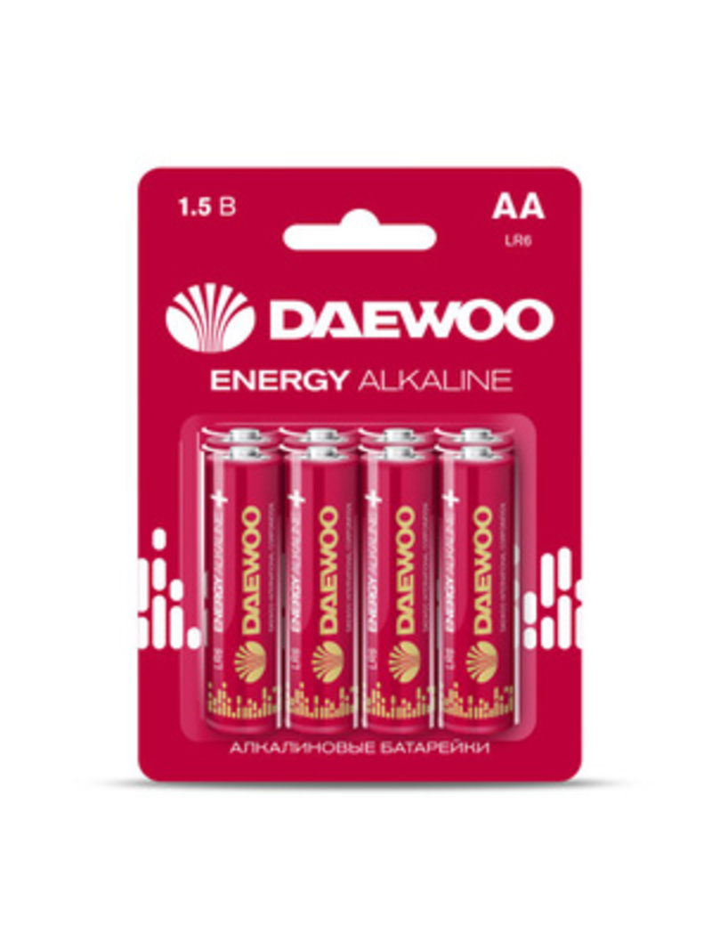 Батарейки алкалиновые DAEWOO Energy Alkaline АА LR6 Пальчиковые 8 шт LR6EA-8B - фото 6