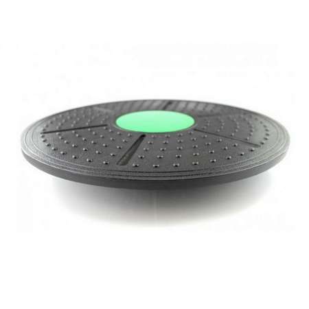 Балансировочный диск STRONG BODY платформа полусфера для развития равновесия d 36 см черно-зеленый