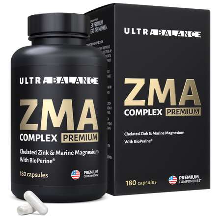 ZMA комплекс витамины UltraBalance спорт питание мультивитамины для мужчин бустер тестостерона 180 капсул