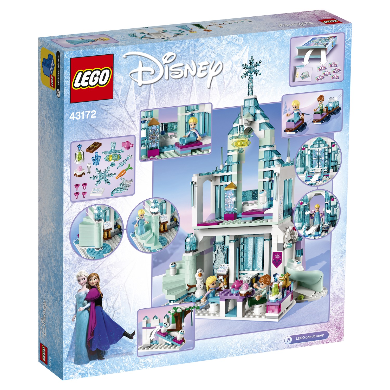 Конструктор LEGO Disney Frozen Волшебный ледяной замок Эльзы 43172 купить  по цене 2999 ₽ в интернет-магазине Детский мир