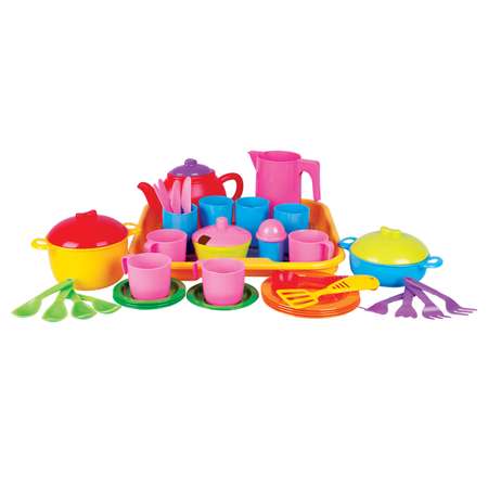 Набор посуды игрушечный Zarrin Toys Шеф повар 42 предмета