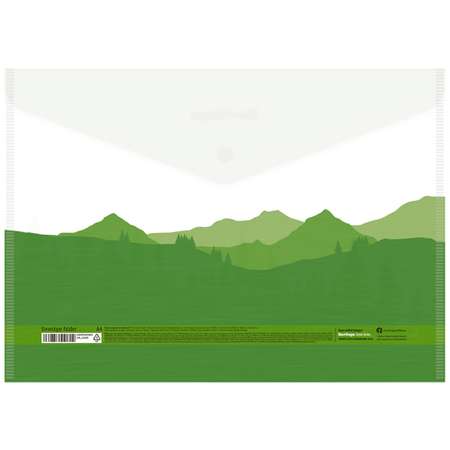 Папка-конверт на кнопке BERLINGO Green Series 180мкм с рисунком набор 12 шт