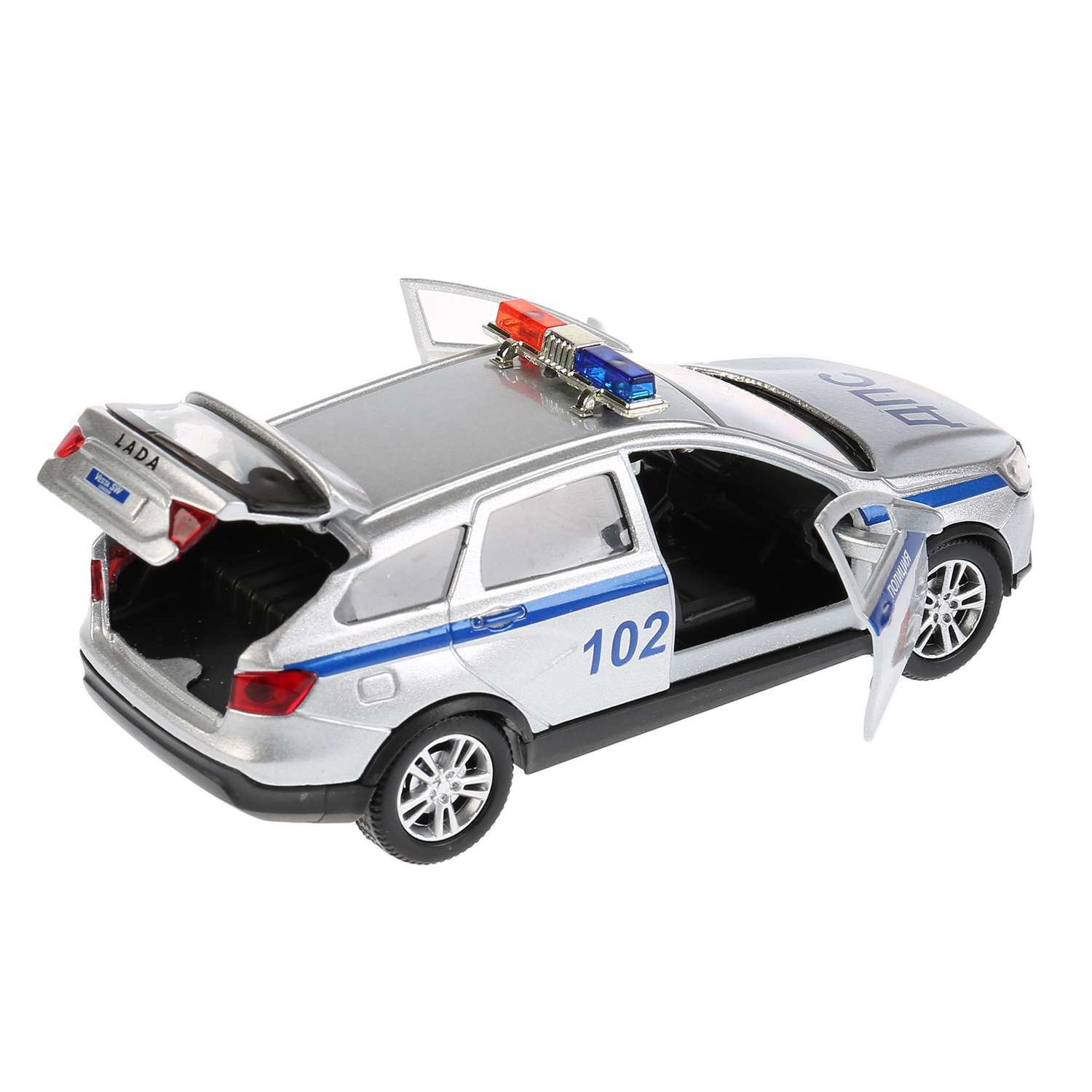Машина Технопарк Lada Vesta Sw Cross Полиция инерционная 270425 270425 - фото 4