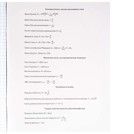 Набор предметных тетрадей Prof-Press Физика Золото знаний А5 48 листов 4 шт