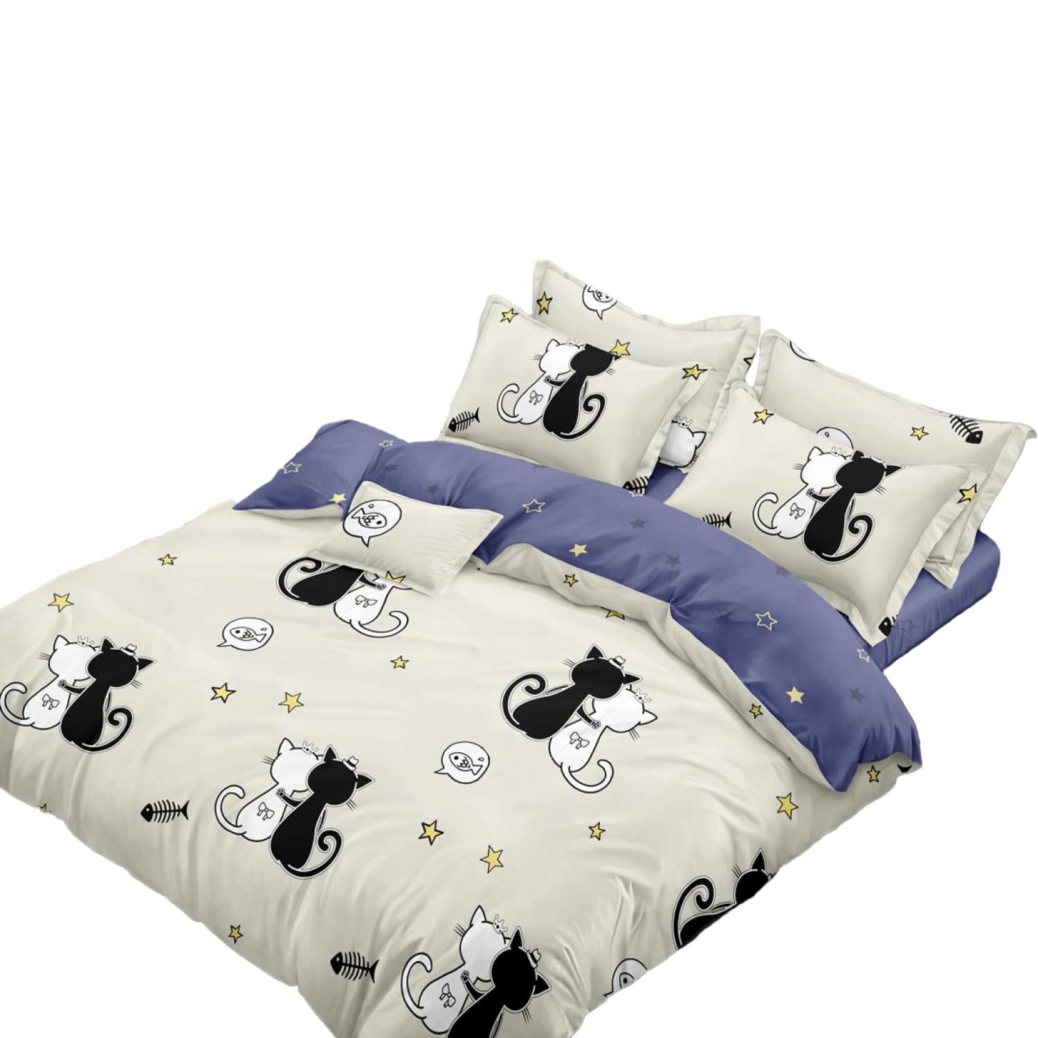 Комплект постельного белья Фабрика снов Poplin 1.5 спальное на молнии с наволочкой 50х70 см - фото 1