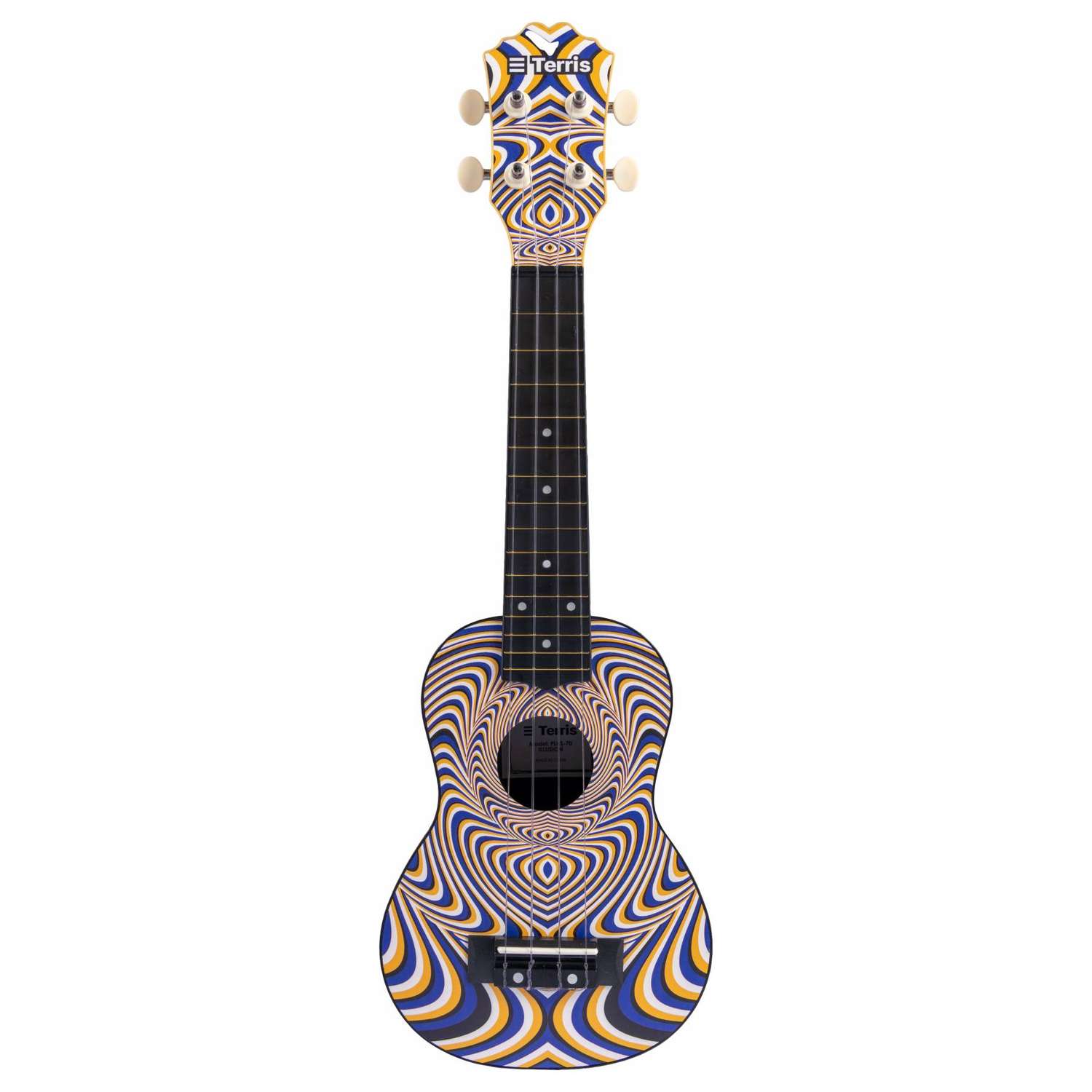 Гитара гавайская Terris укулеле сопрано PLUS-70 ILLUSION рисунок иллюзия - фото 2