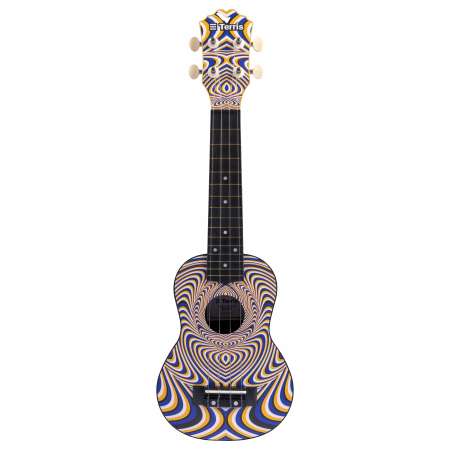 Гитара гавайская Terris укулеле сопрано PLUS-70 ILLUSION рисунок иллюзия