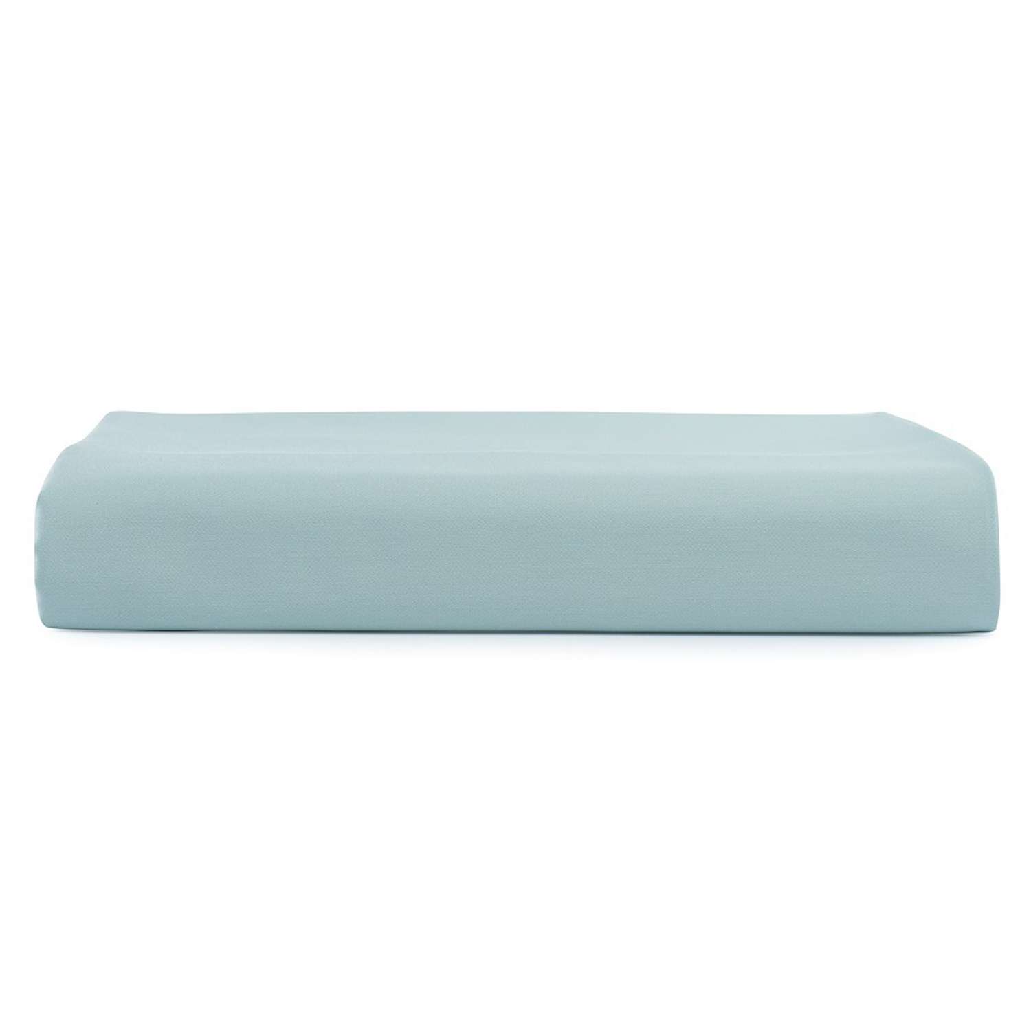 Простыня Tkano круглая на резинке из сатина голубого цвета Essential 75х75х20 см - фото 1