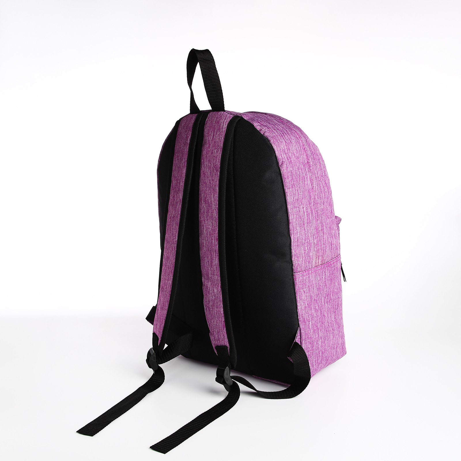 Рюкзак школьный NAZAMOK из текстиля на молнии наружный карман цвет сиреневый - фото 2