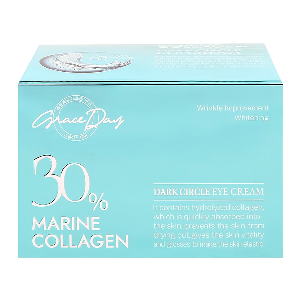 Крем для области вокруг глаз Grace day 30% marine collagen с гидролизованным коллагеном против темных кругов 30 мл - фото 5