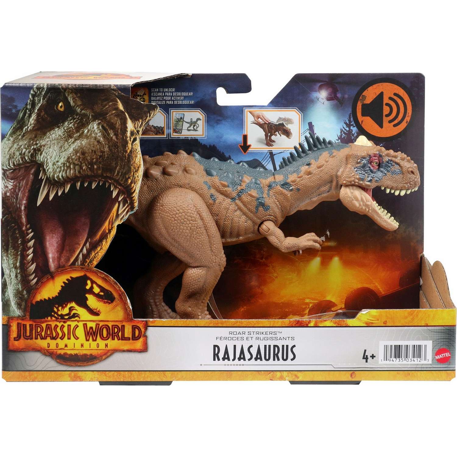 Фигурка Jurassic World Новые рычащие динозавры Раджазавр HDX35 - фото 7