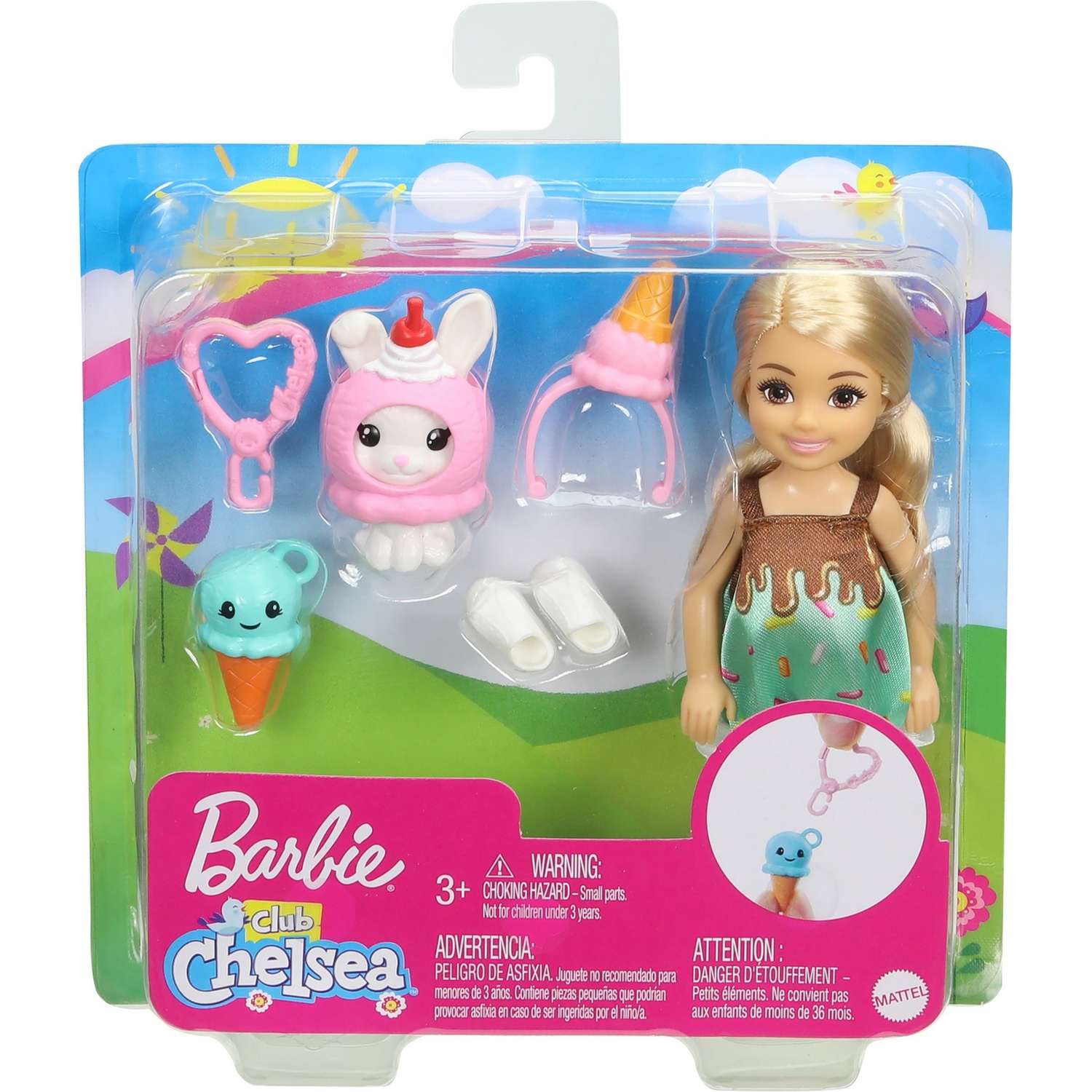 Кукла Barbie Семья Челси в тематическом костюме Мороженое GHV72 GHV69 - фото 2